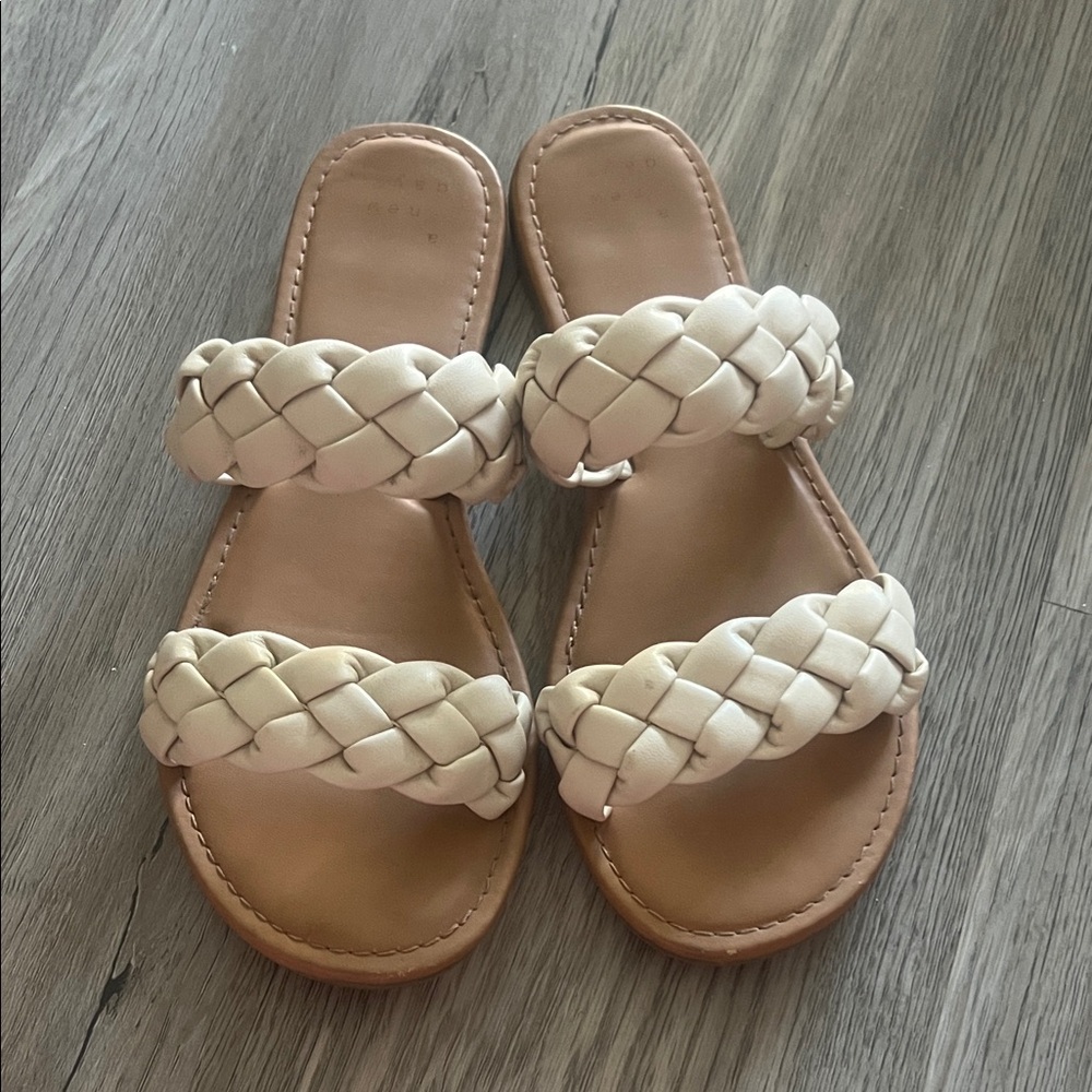 Braided Cream Sandals